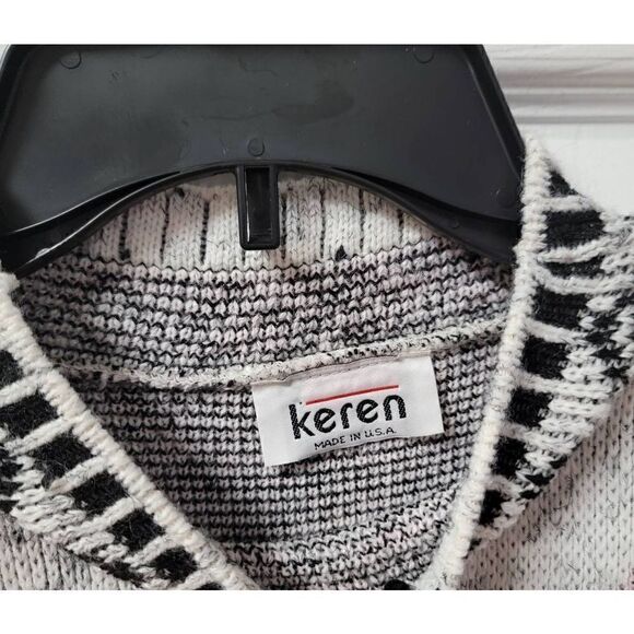 Vintage Floral Roses Knit Sweater M - Picture 4 of 9